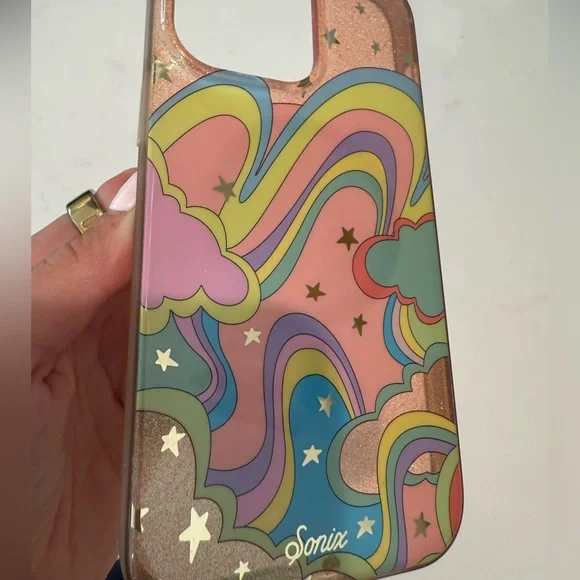 Sonix iPhone 14 Pro Max Pink and Orange Psychedelic Phone Case - Picture 2 of 3